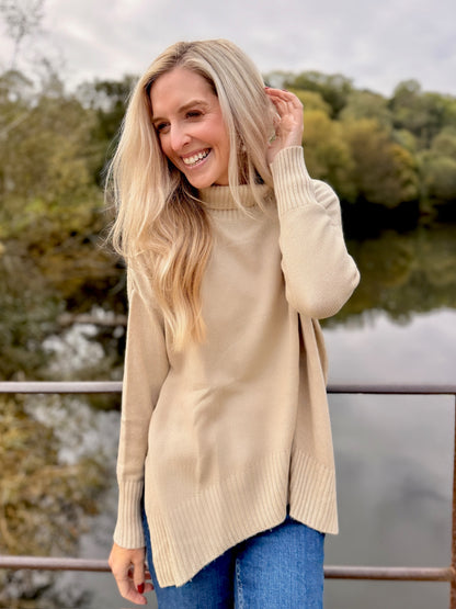 Roll Neck Jumper - Orange Pepper