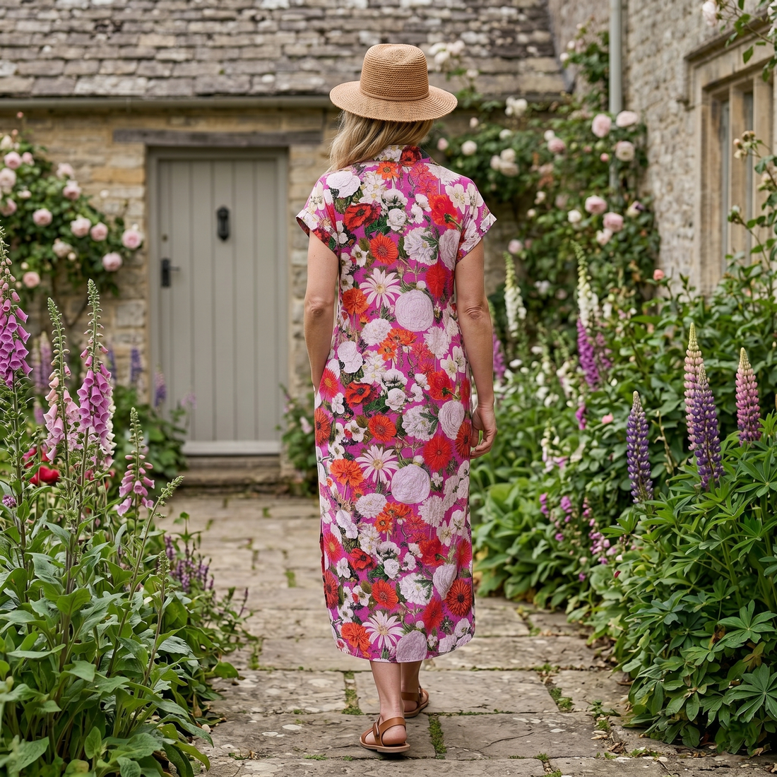 Kate Linen Dress - Summer Madness