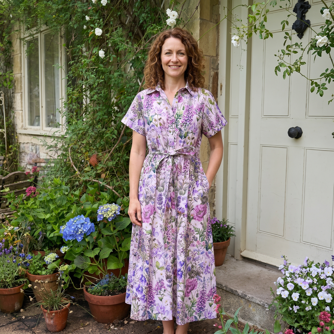 Lottie Cotton Dress - Musgrove Pink