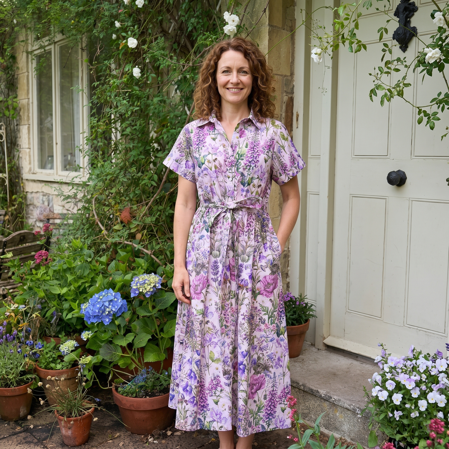 Lottie Cotton Dress - Musgrove Pink