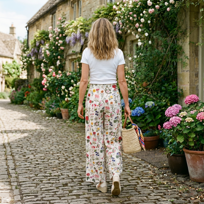 Matilda Cotton Trousers - Barton White