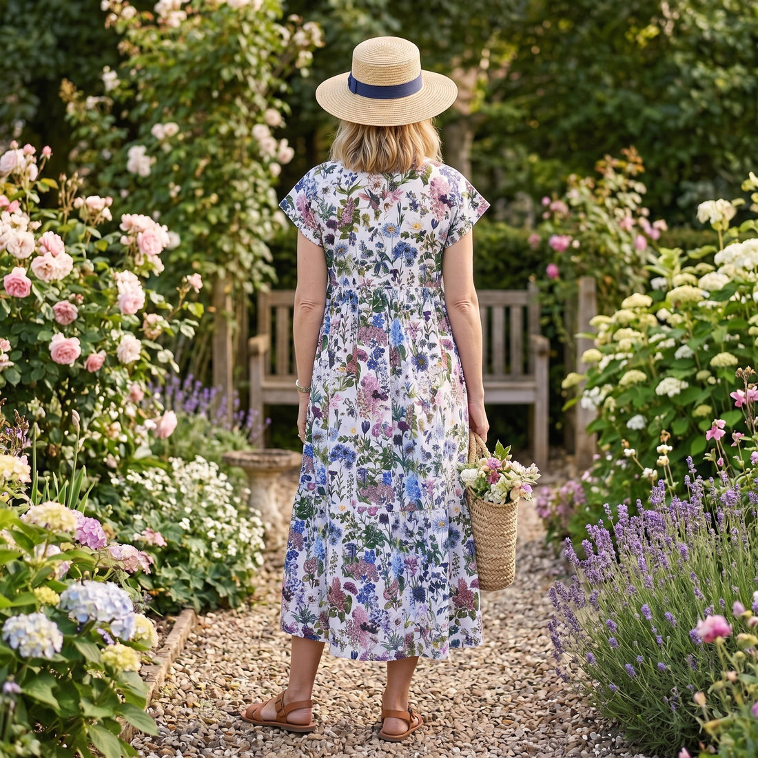 Olivia Cotton Dress - Petals