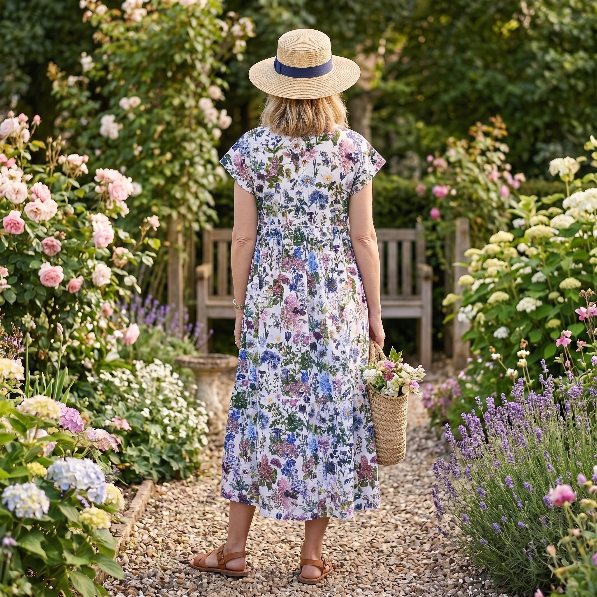 Olivia Cotton Dress - Petals
