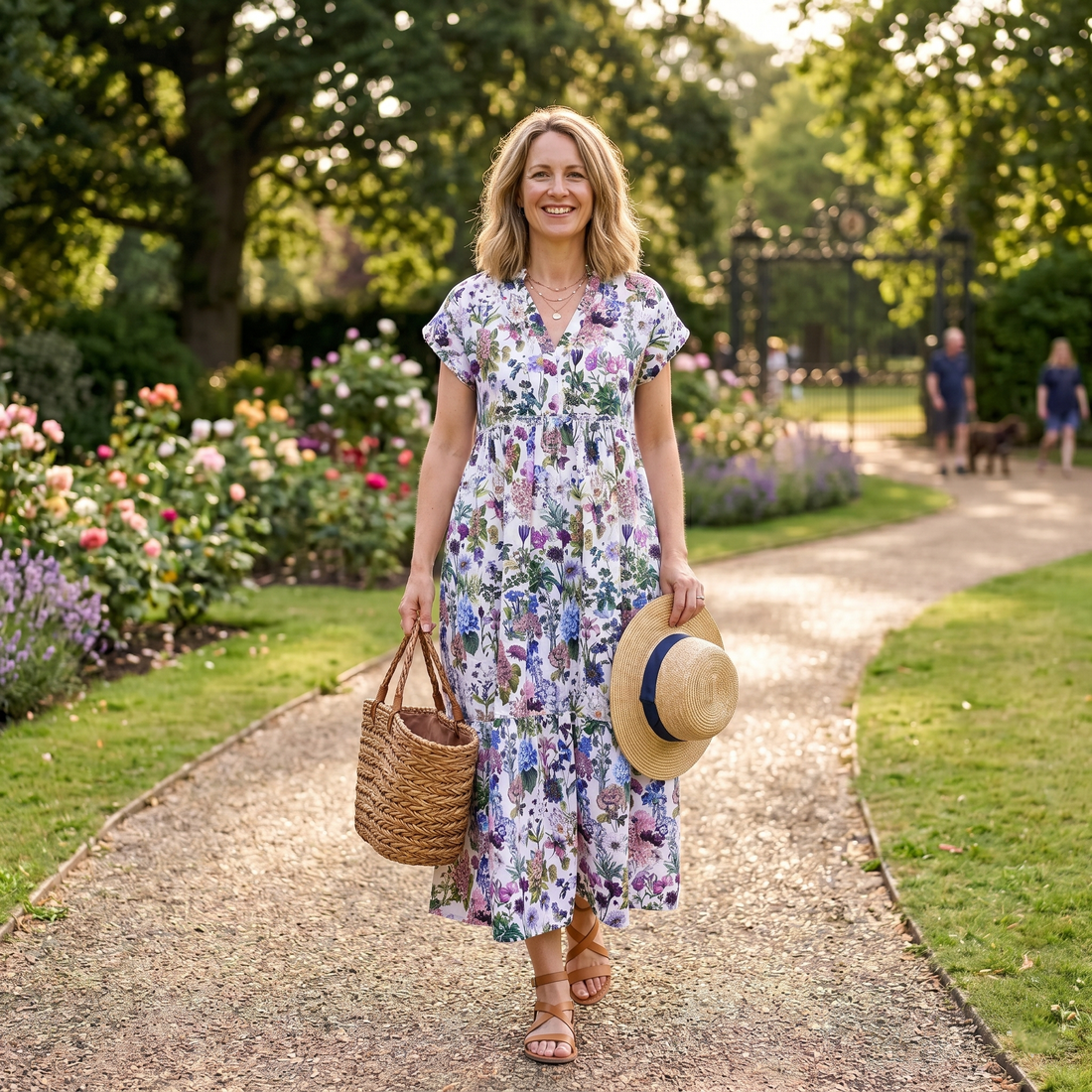 Olivia Cotton Dress - Petals