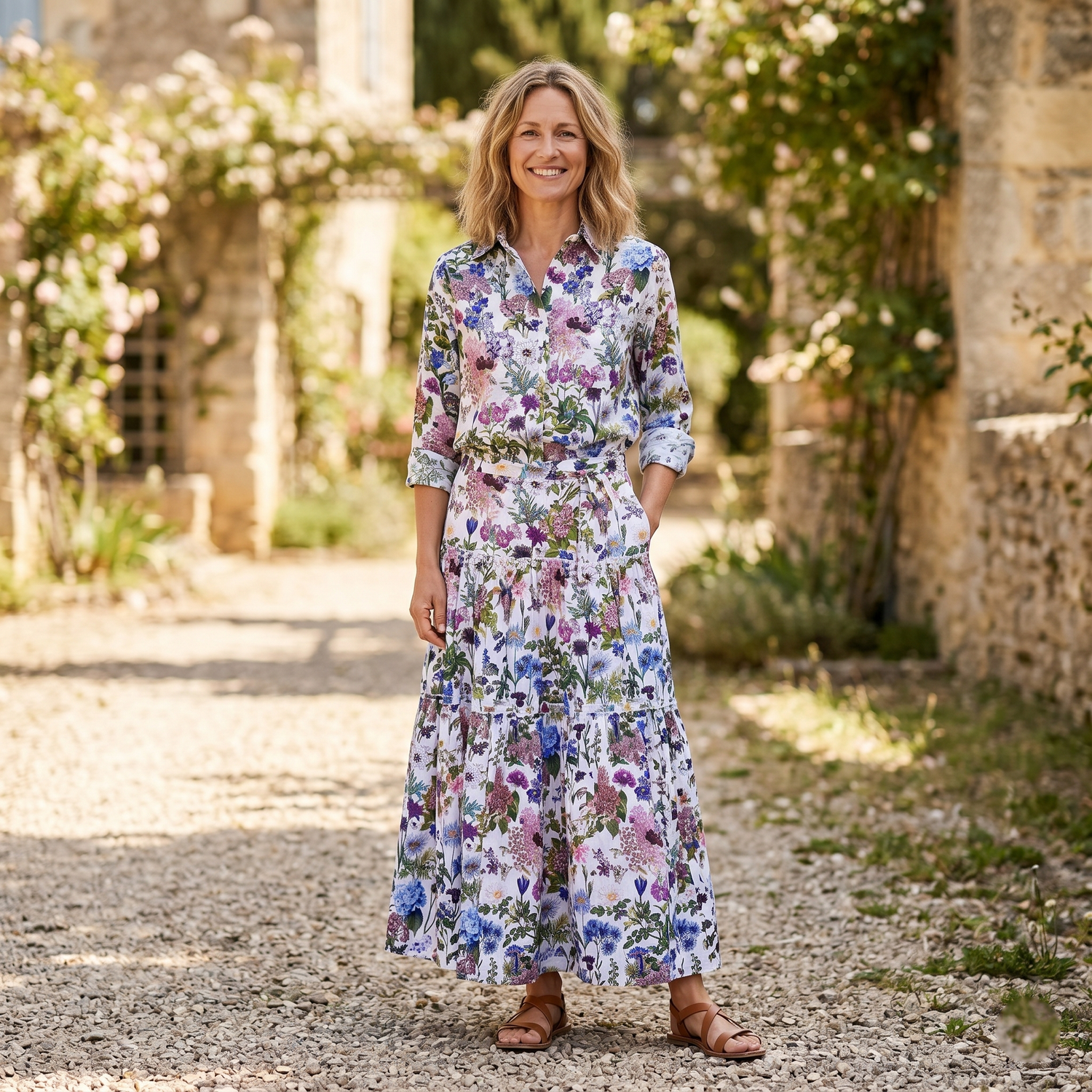 Sally Cotton Skirt - Petals