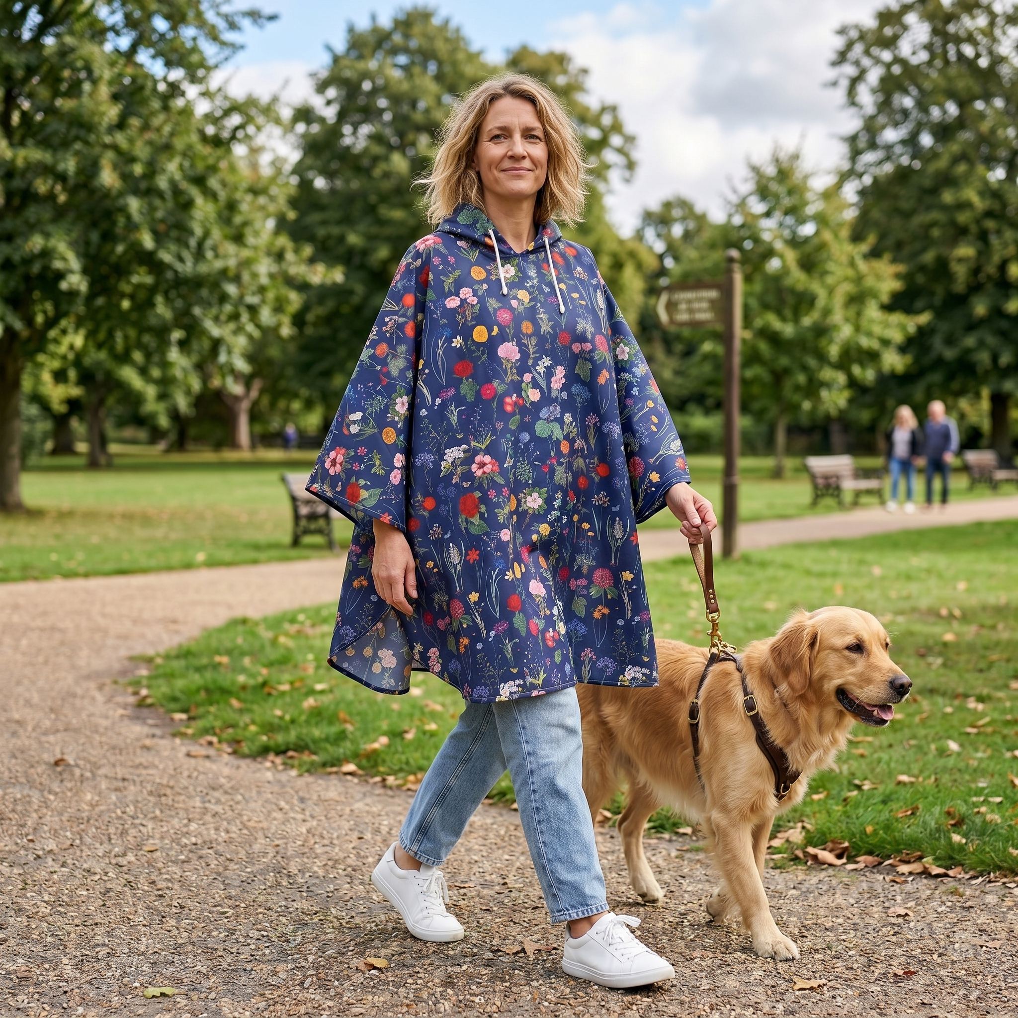 Rain Poncho -Barton Blue