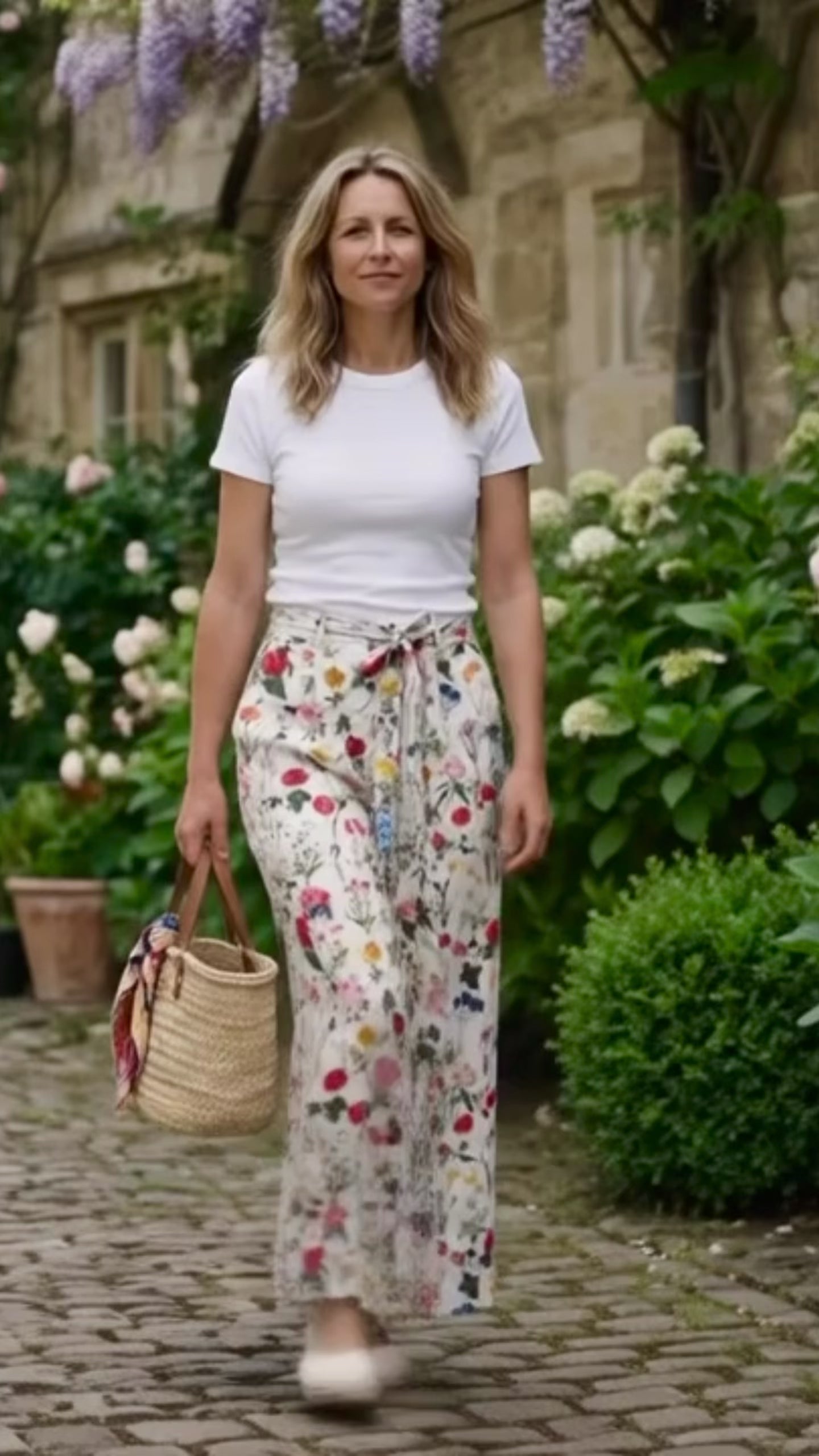 Matilda Cotton Trousers - Barton White