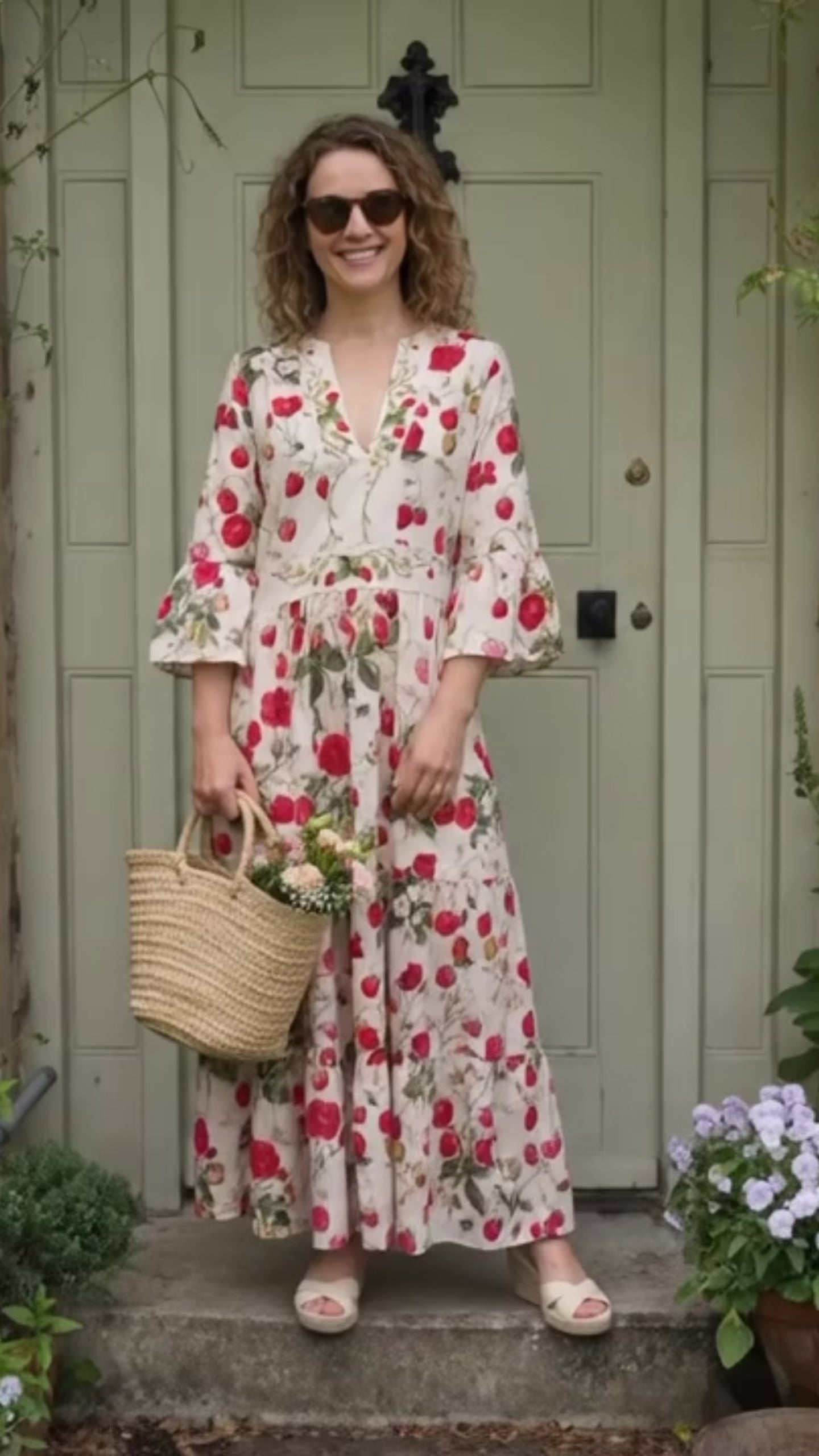 Annabel Cotton Dress - Strawberries &amp; Cream