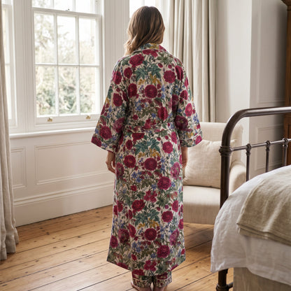 Dressing Gown - Raspberry Rose