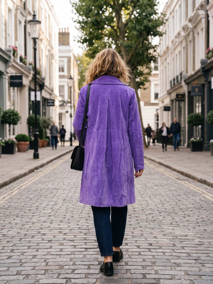 Sabrina Velvet Coat - Irvine Violet