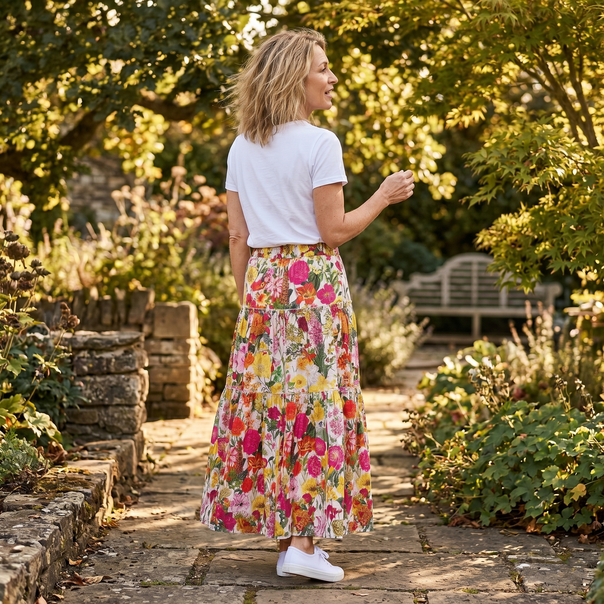 Sally Cotton Skirt - Banbury