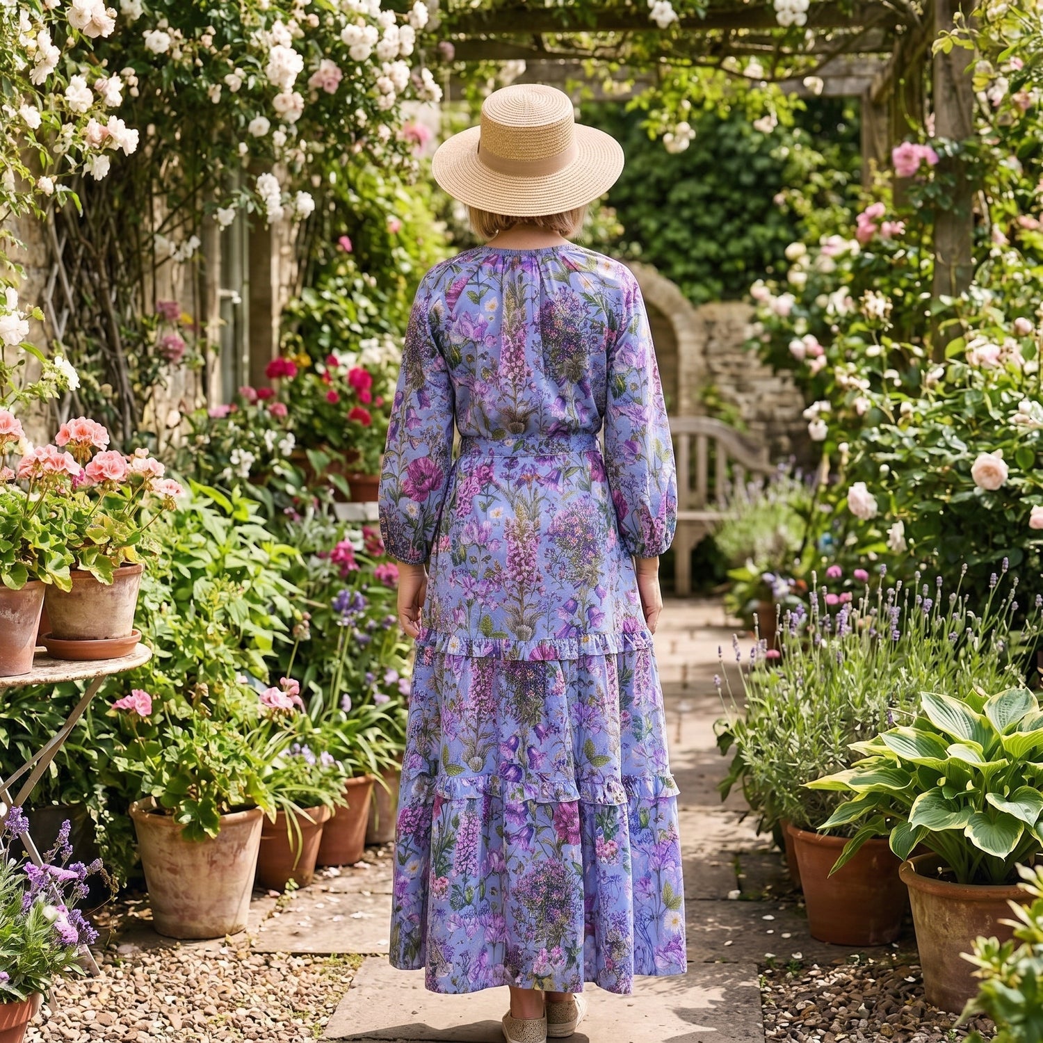 Scarlett Cotton Dress - Musgrove Lilac