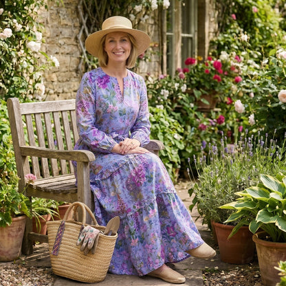 Scarlett Cotton Dress - Musgrove Lilac
