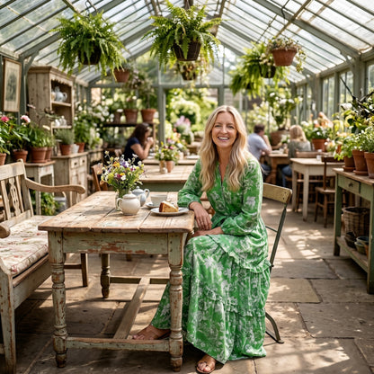 Scarlett Cotton Dress - Norton Apple