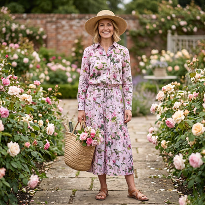 Stacey Cotton Shirt - Pink Bouquet