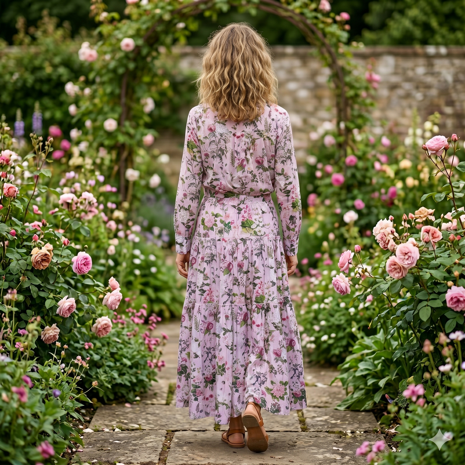 Sally Cotton Skirt - Pink Bouquet