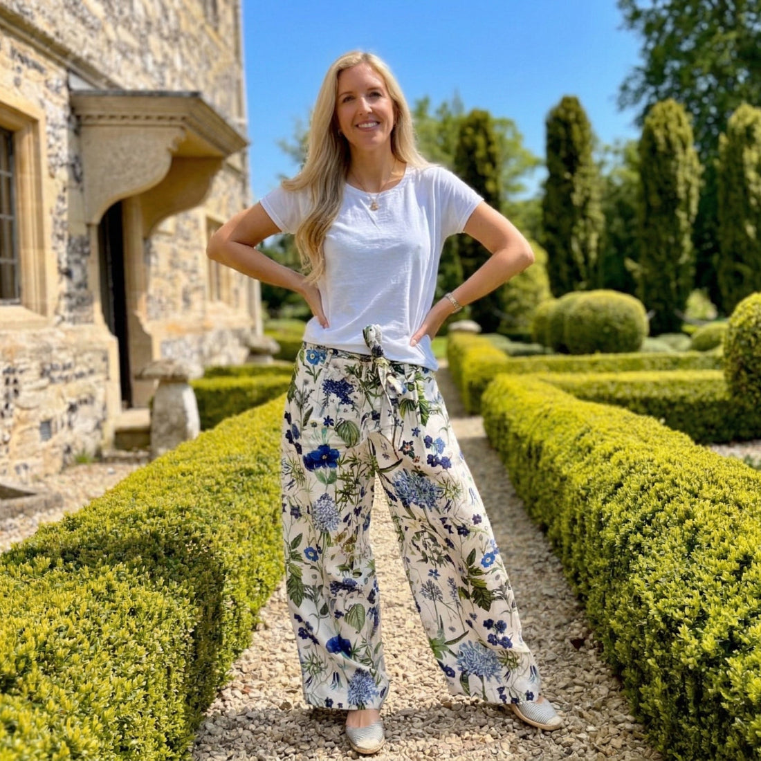 Tessa Linen Trousers - Cobalt