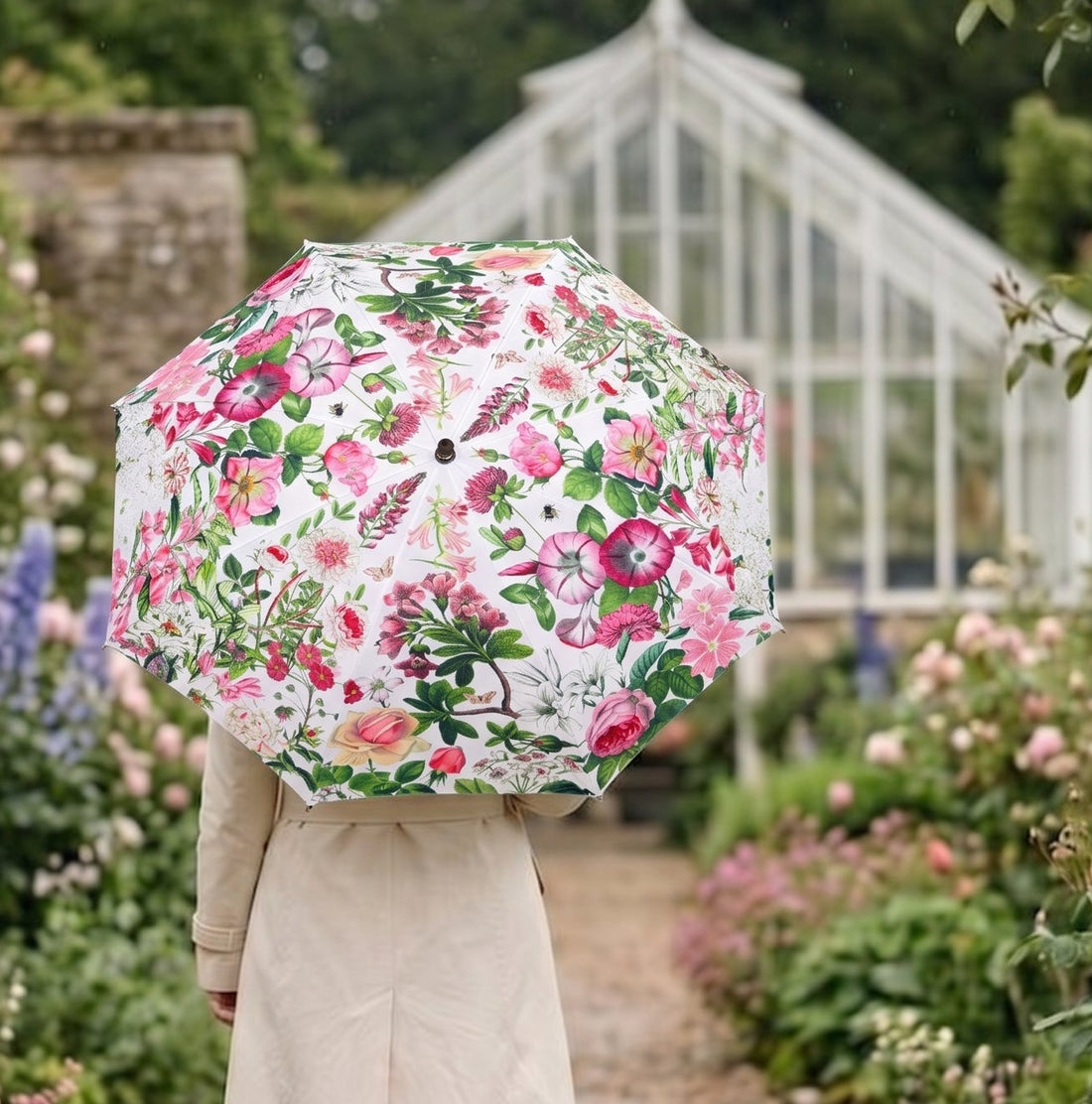 Folding Umbrella - Pink Bouquet