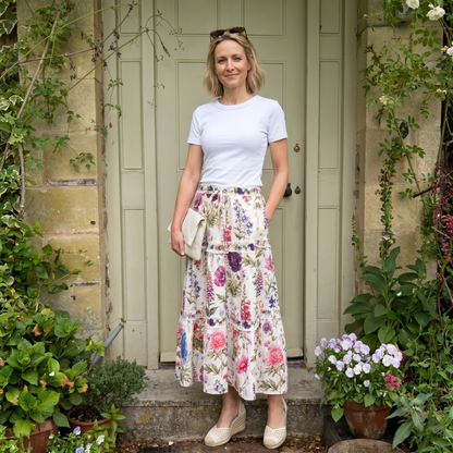 Zoe Tiered Skirt - English Garden